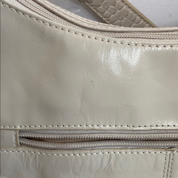 Giani Bernini off white glaze double zip hobo bag - Picture 7 of 10